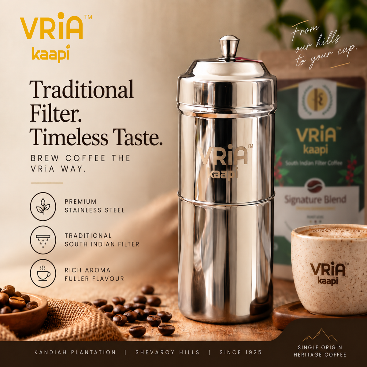 VRiA Kaapi Traditional Coffee Filter